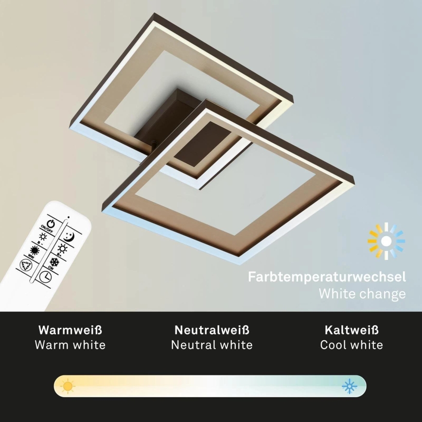Briloner 3567-017 - hämardatav LED laelamp LED/25W/230V 3000-6500K 56,8x48cm + kaugjuhtimispult