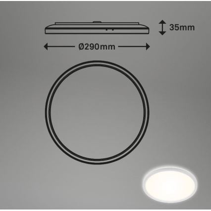 Briloner 3642-416 - LED Laevalgusti vannituppa SLIM LED/19W/230V IP44 valge