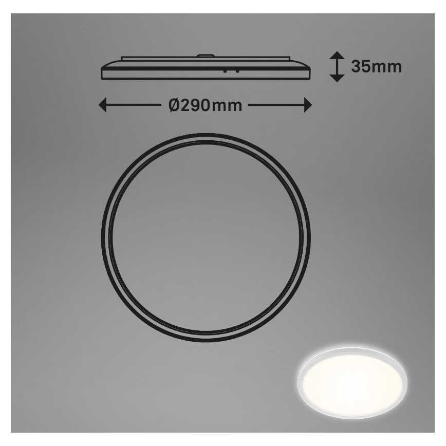 Briloner 3642-416 - LED Laevalgusti vannituppa SLIM LED/19W/230V IP44 valge