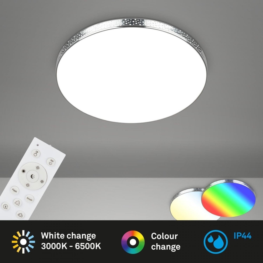 Briloner 3679-018 - LED RGB Hämardatav laevalgusti vannituppa MAGA LED/18,5W/230V 3000-6500K d. 35,5 cm + kaugjuhtimispult