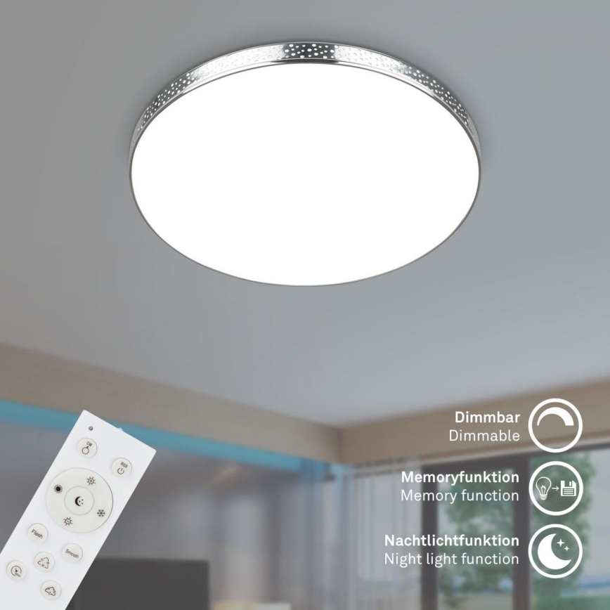 Briloner 3679-018 - LED RGB Hämardatav laevalgusti vannituppa MAGA LED/18,5W/230V 3000-6500K d. 35,5 cm + kaugjuhtimispult