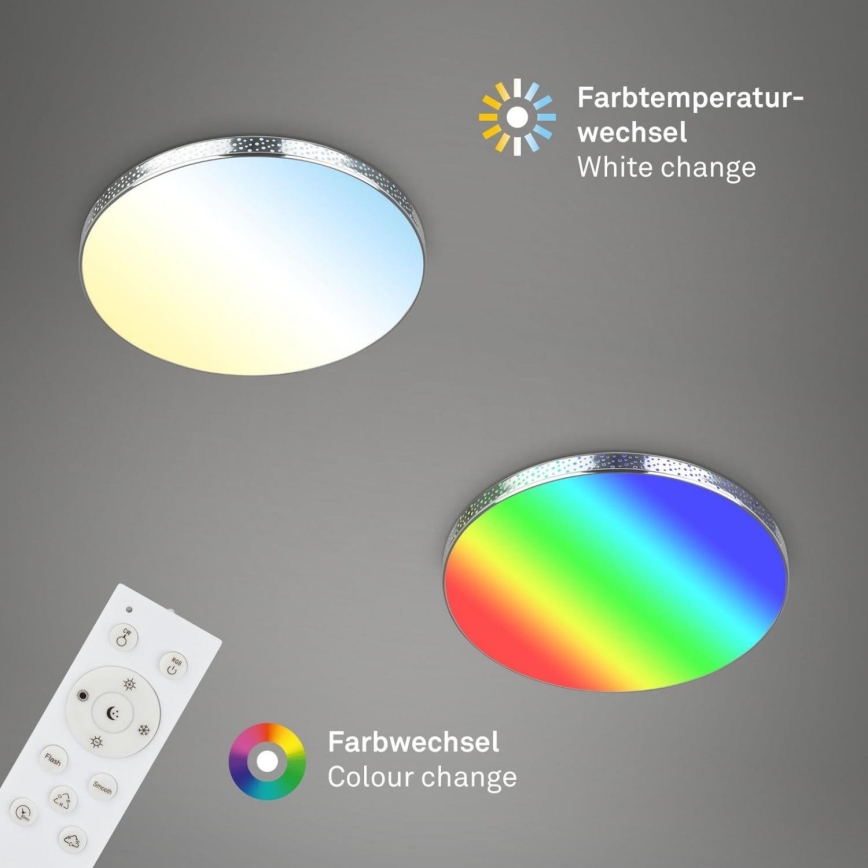 Briloner 3679-018 - LED RGB Hämardatav laevalgusti vannituppa MAGA LED/18,5W/230V 3000-6500K d. 35,5 cm + kaugjuhtimispult