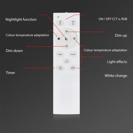 Briloner 3679-018 - LED RGB Hämardatav laevalgusti vannituppa MAGA LED/18,5W/230V 3000-6500K d. 35,5 cm + kaugjuhtimispult