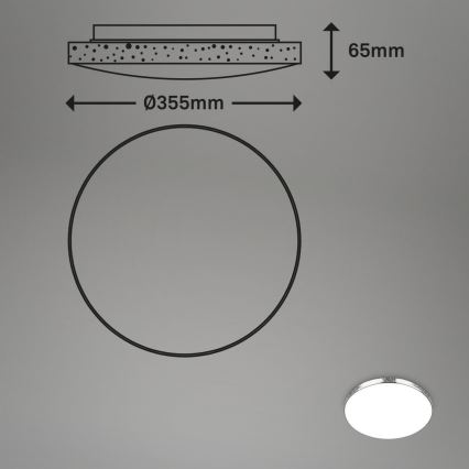 Briloner 3679-018 - LED RGB Hämardatav laevalgusti vannituppa MAGA LED/18,5W/230V 3000-6500K d. 35,5 cm + kaugjuhtimispult