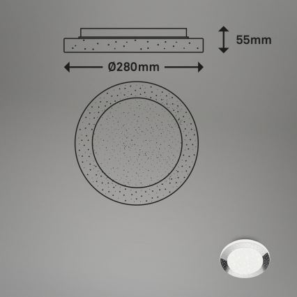 Briloner 3693-018 - LED Laevalgusti vannituppa LED/15W/230V IP44 4000K d. 28 cm