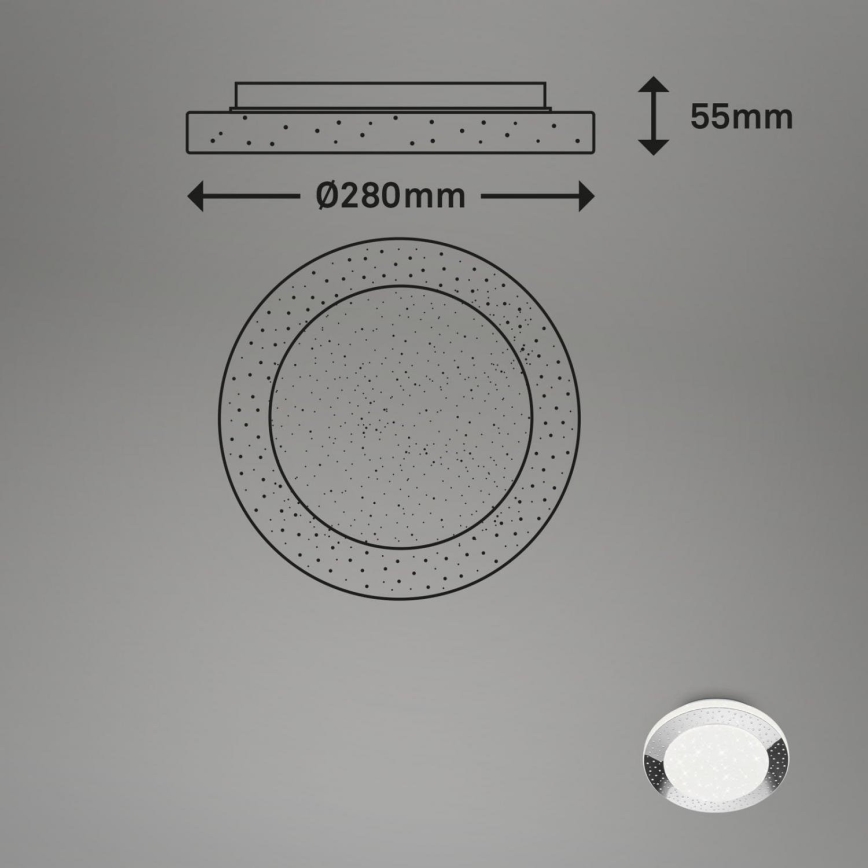 Briloner 3693-018 - LED Laevalgusti vannituppa LED/15W/230V IP44 4000K d. 28 cm