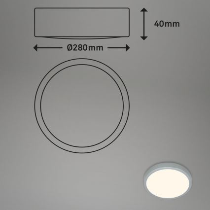 Briloner 3700-014 - LED Laevalgusti RUNA LED/16W/230V 3000K d. 28 cm hõbedane