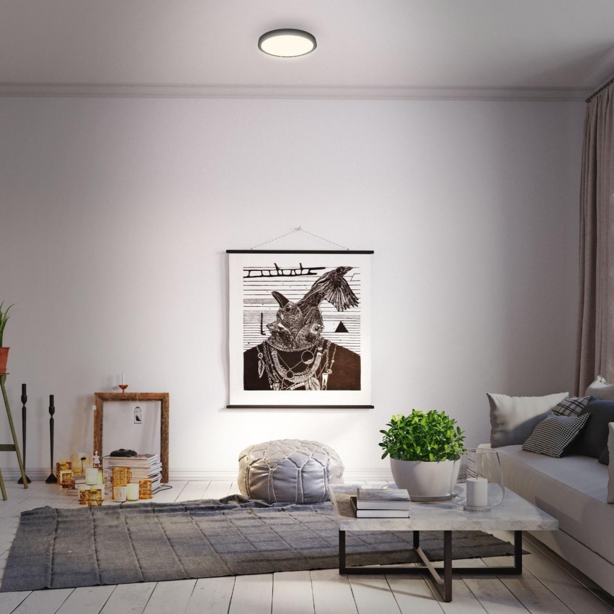 Briloner 3700-015 - LED Laevalgusti RUNA LED/16W/230V 3000K d. 28 cm must