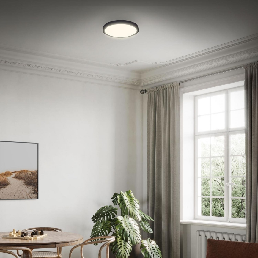 Briloner 3700-015 - LED Laevalgusti RUNA LED/16W/230V 3000K d. 28 cm must