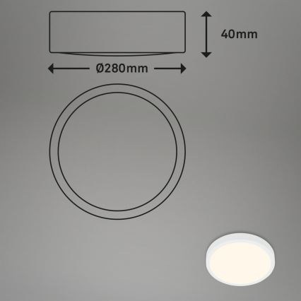 Briloner 3700-016 - LED Laevalgusti RUNA LED/16W/230V 3000K d. 28 cm valge