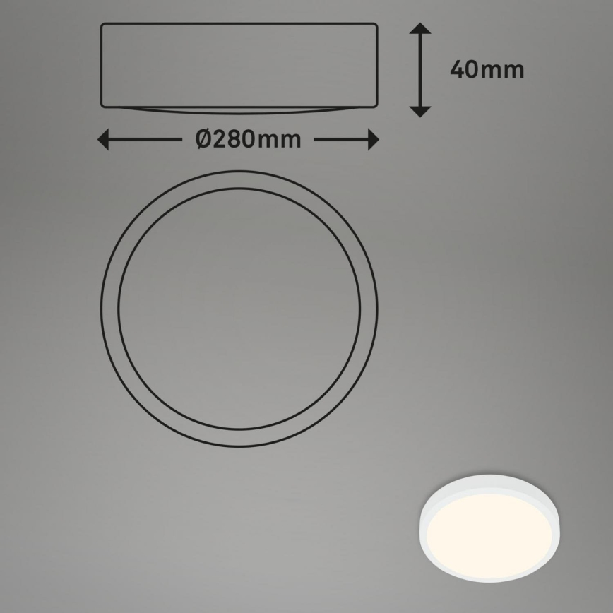 Briloner 3700-016 - LED Laevalgusti RUNA LED/16W/230V 3000K d. 28 cm valge
