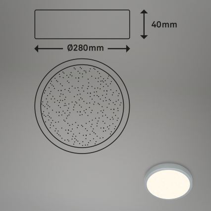 Briloner 3701-014 - LED Hämardatav laevalgusti RUNA LED/18W/230V 2700-6500K hõbedane + kaugjuhtimispult