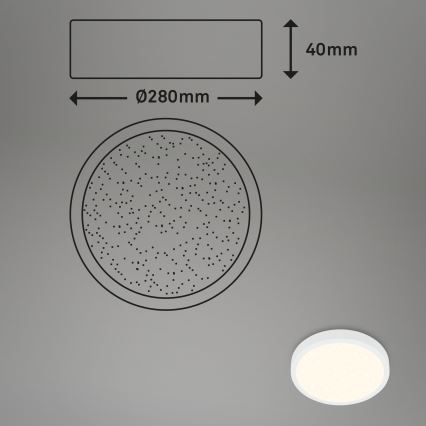 Briloner 3701-016 - LED Hämardatav laevalgusti RUNA LED/18W/230V 2700-6500K valge + kaugjuhtimispult