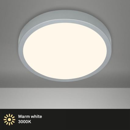 Briloner 3703-014 - LED Laevalgusti RUNA LED/24W/230V 3000K d. 38 cm hõbedane