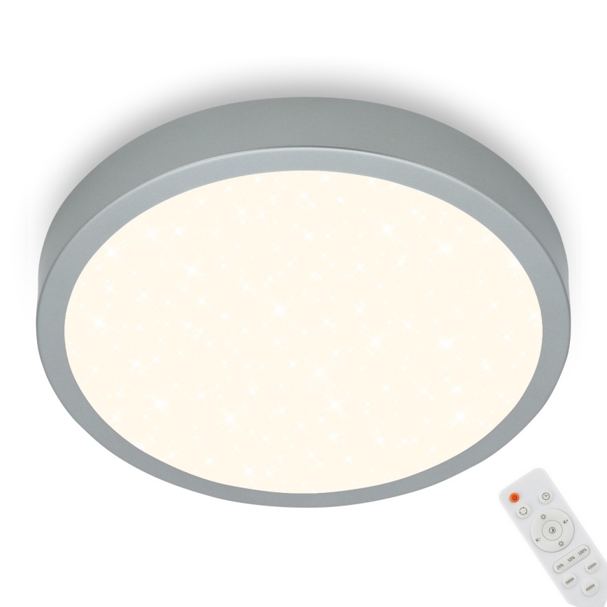 Briloner 3704-014-LED Hämardatav laevalgusti RUNA LED/22W/230V 2700-6500K hõbedane + kaugjuhtimispult