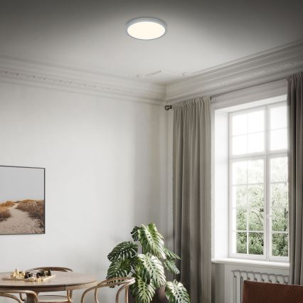 Briloner 3704-014-LED Hämardatav laevalgusti RUNA LED/22W/230V 2700-6500K hõbedane + kaugjuhtimispult