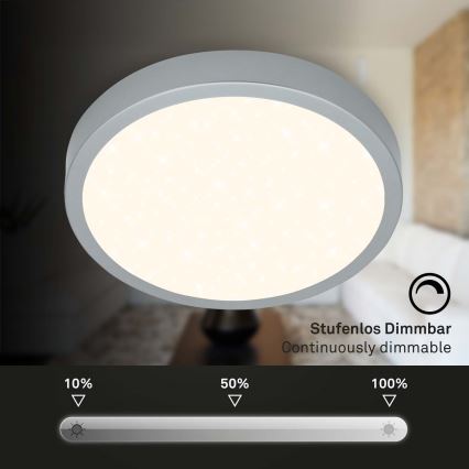 Briloner 3704-014-LED Hämardatav laevalgusti RUNA LED/22W/230V 2700-6500K hõbedane + kaugjuhtimispult