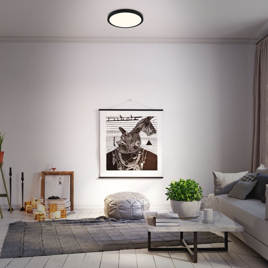 Briloner 3704-015 - LED Hämardatav laevalgusti RUNA LED/22W/230V 2700-6500K must + kaugjuhtimispult