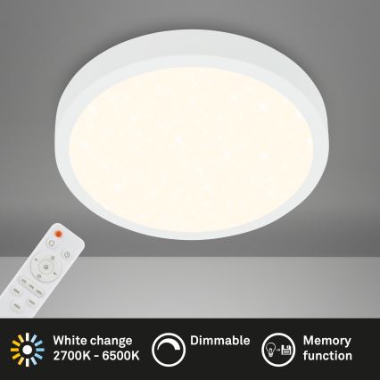Briloner 3704-016 - LED Hämardatav laevalgusti RUNA LED/22W/230V 2700-6500K valge + kaugjuhtimispult