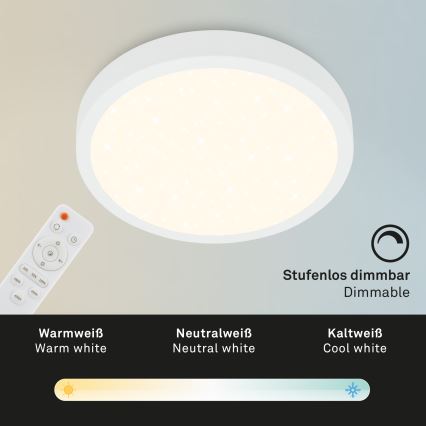 Briloner 3704-016 - LED Hämardatav laevalgusti RUNA LED/22W/230V 2700-6500K valge + kaugjuhtimispult