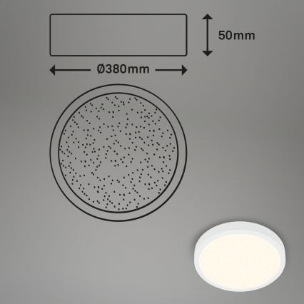 Briloner 3704-016 - LED Hämardatav laevalgusti RUNA LED/22W/230V 2700-6500K valge + kaugjuhtimispult
