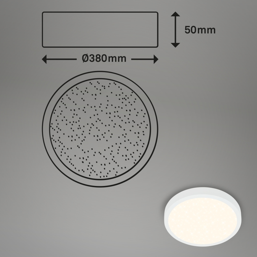 Briloner 3704-016 - LED Hämardatav laevalgusti RUNA LED/22W/230V 2700-6500K valge + kaugjuhtimispult