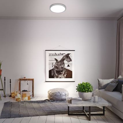 Briloner 3709-014 - LED RGB Hämardatav laevalgusti LED/22W/230V 4000K d. 38 cm hõbedane + kaugjuhtimispult