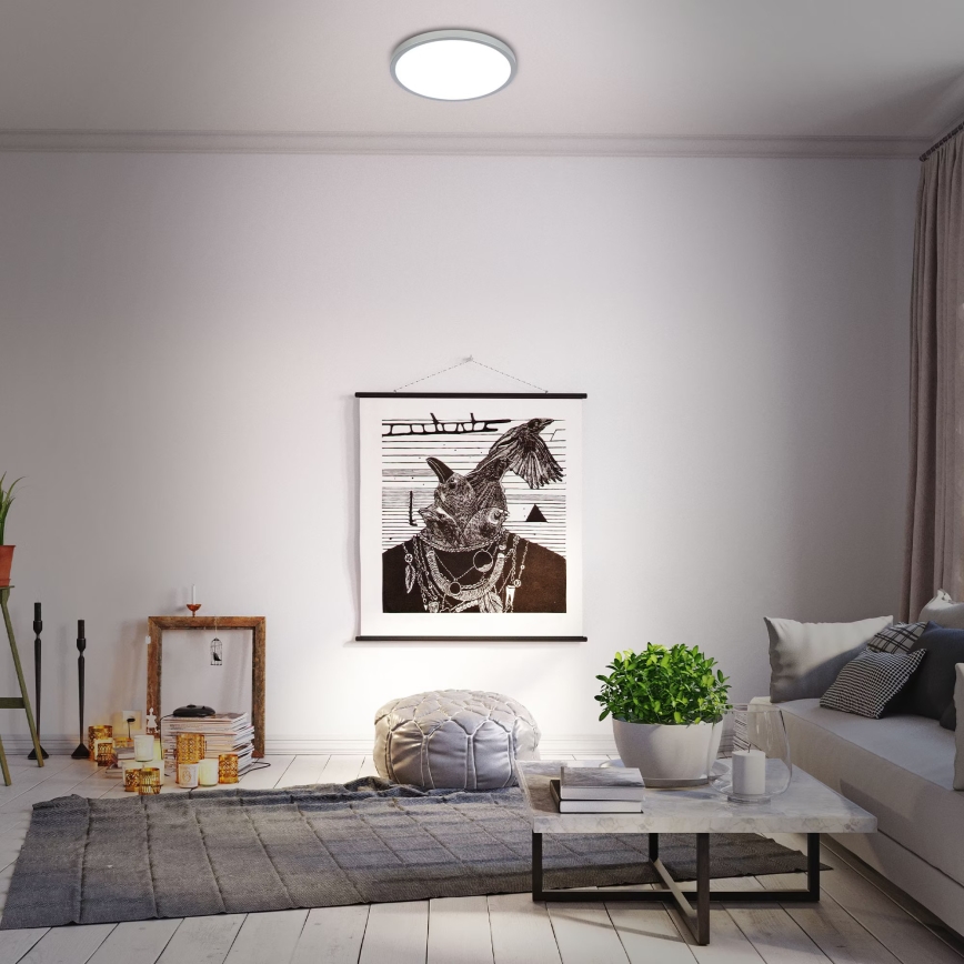 Briloner 3709-014 - LED RGB Hämardatav laevalgusti LED/22W/230V 4000K d. 38 cm hõbedane + kaugjuhtimispult
