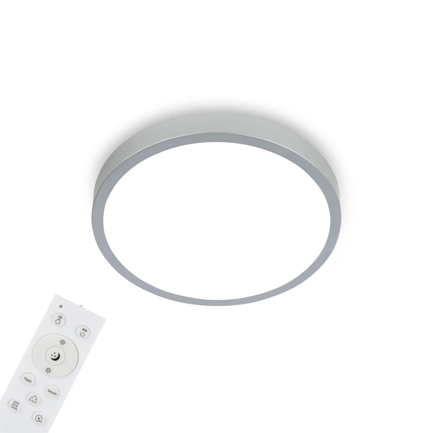 Briloner 3709-014 - LED RGB Hämardatav laevalgusti LED/22W/230V 4000K d. 38 cm hõbedane + kaugjuhtimispult