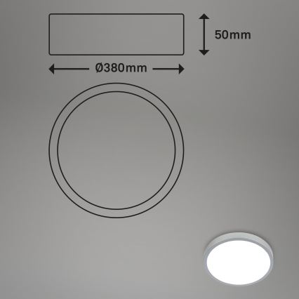 Briloner 3709-014 - LED RGB Hämardatav laevalgusti LED/22W/230V 4000K d. 38 cm hõbedane + kaugjuhtimispult
