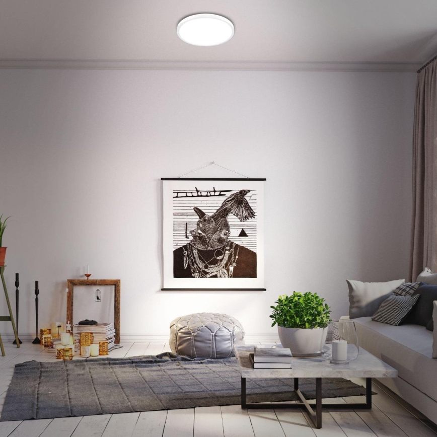 Briloner 3709-016 - LED RGB Hämardatav laevalgusti LED/22W/230V 4000K d. 38 cm valge + kaugjuhtimispult