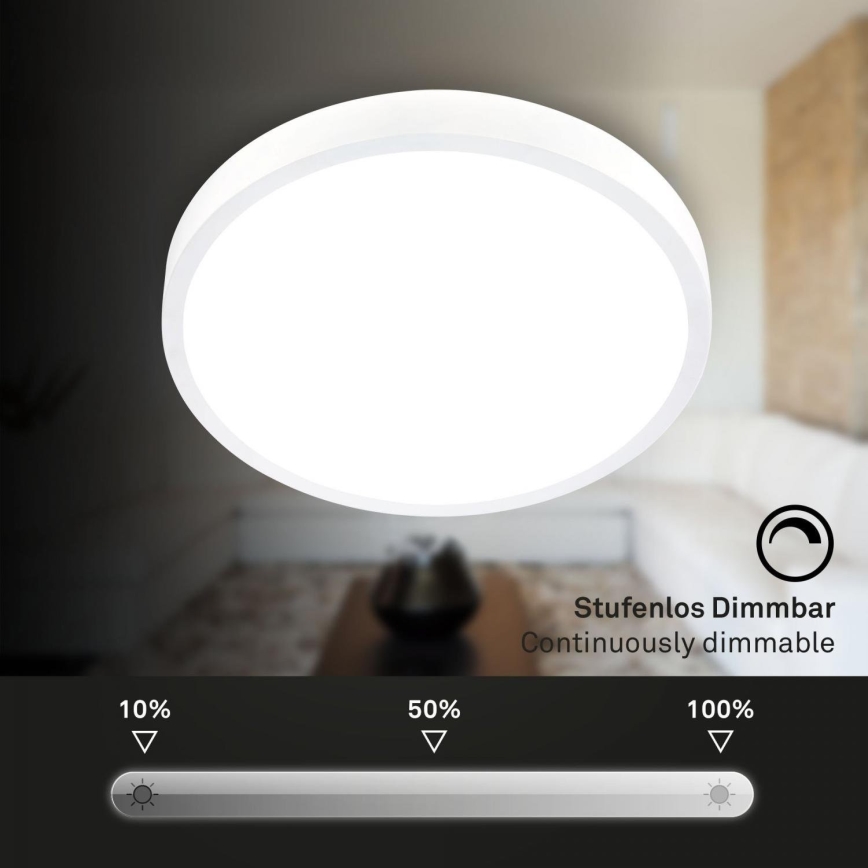 Briloner 3709-016 - LED RGB Hämardatav laevalgusti LED/22W/230V 4000K d. 38 cm valge + kaugjuhtimispult