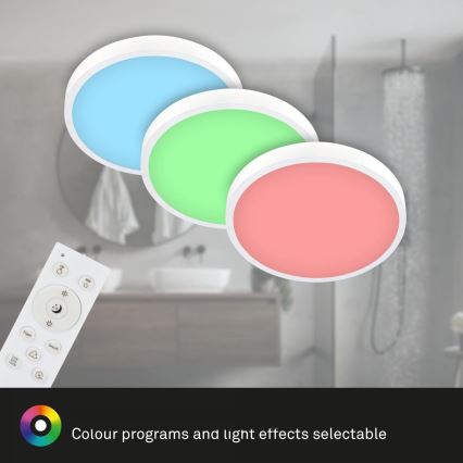 Briloner 3709-016 - LED RGB Hämardatav laevalgusti LED/22W/230V 4000K d. 38 cm valge + kaugjuhtimispult