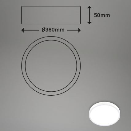 Briloner 3709-016 - LED RGB Hämardatav laevalgusti LED/22W/230V 4000K d. 38 cm valge + kaugjuhtimispult