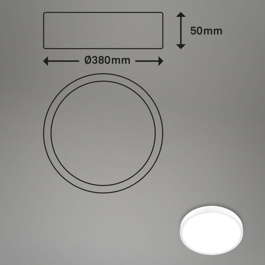 Briloner 3709-016 - LED RGB Hämardatav laevalgusti LED/22W/230V 4000K d. 38 cm valge + kaugjuhtimispult