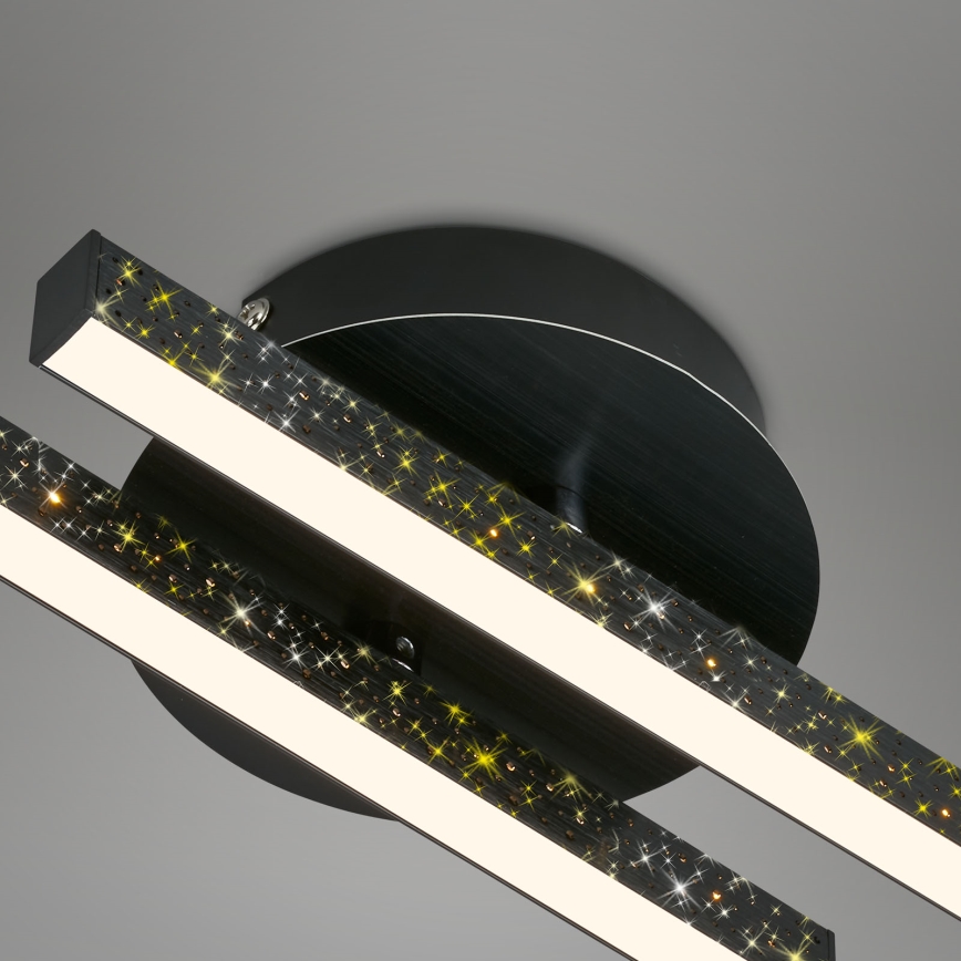 Briloner 3717-025 - LED Pinnale kinnitatav lühter REY 2xLED/12W/230V must