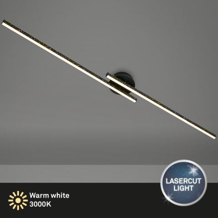 Briloner 3717-025 - LED Pinnale kinnitatav lühter REY 2xLED/12W/230V must