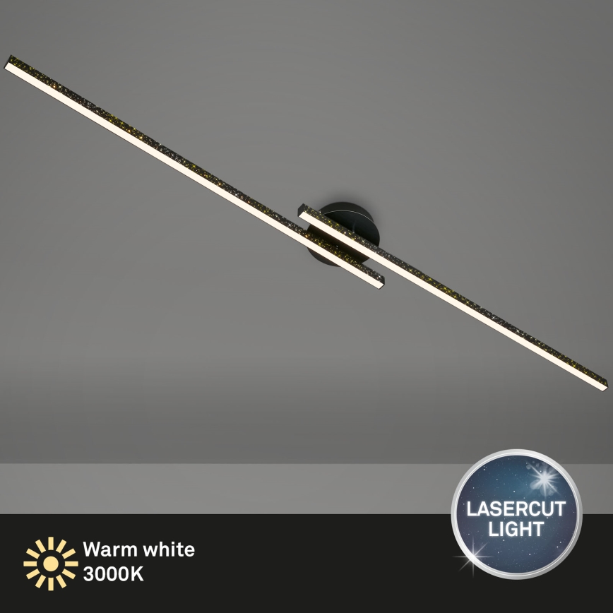 Briloner 3717-025 - LED Pinnale kinnitatav lühter REY 2xLED/12W/230V must
