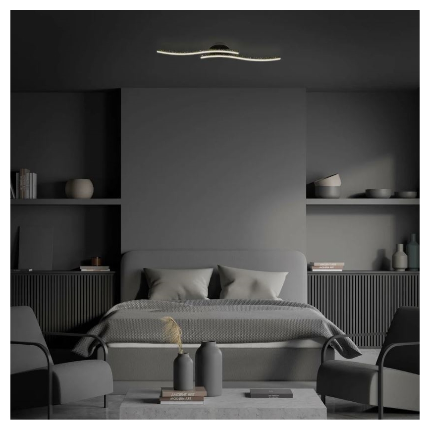 Briloner 3718-025 - LED Pinnale kinnitatav lühter REY 2xLED/6W/230V must