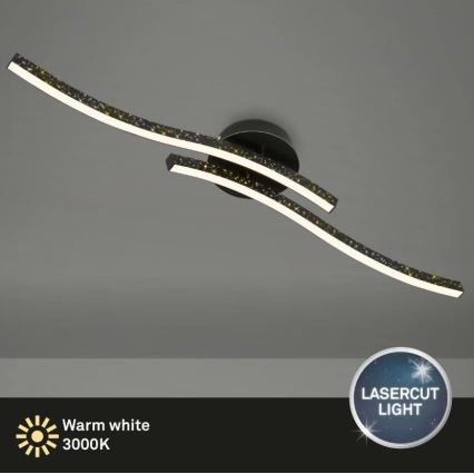Briloner 3718-025 - LED Pinnale kinnitatav lühter REY 2xLED/6W/230V must
