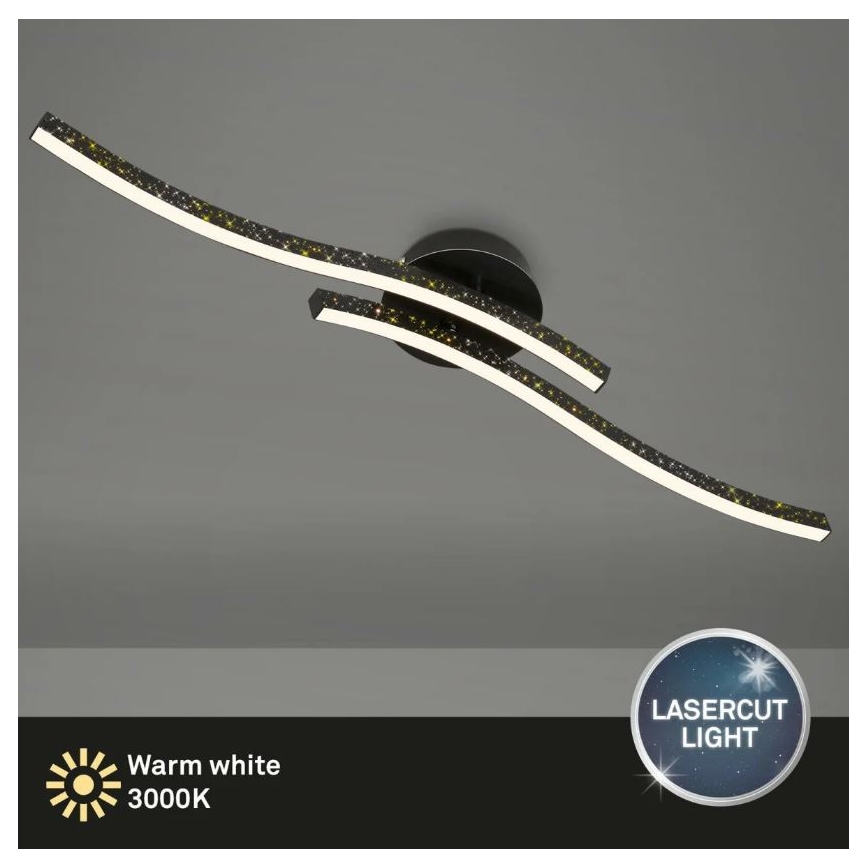 Briloner 3718-025 - LED Pinnale kinnitatav lühter REY 2xLED/6W/230V must