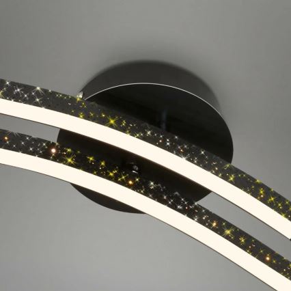 Briloner 3718-025 - LED Pinnale kinnitatav lühter REY 2xLED/6W/230V must