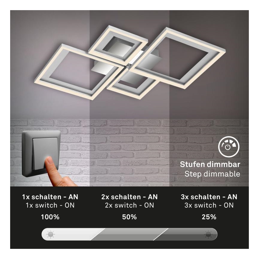 Briloner 3727-019 - LED Hämardatav laevalgusti FRAME LED/38W/230V