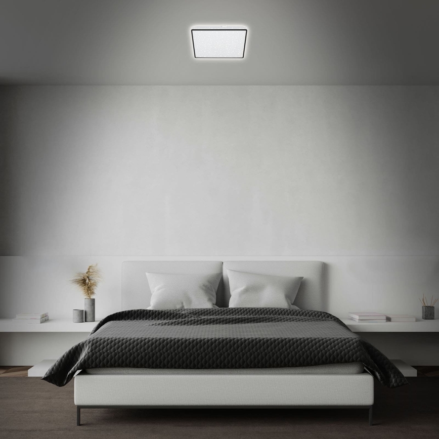 Briloner 3748-415 - LED laevalgusti STAR SKY LED/15W/230V 27x27 cm must
