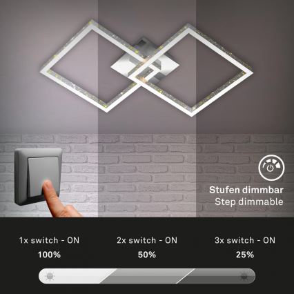 Briloner 3751-019 - LED Hämardatav laevalgusti FRAME LED/20W/230V läikiv kroom