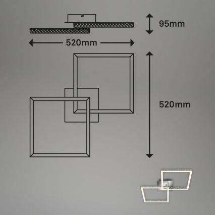 Briloner 3751-019 - LED Hämardatav laevalgusti FRAME LED/20W/230V läikiv kroom
