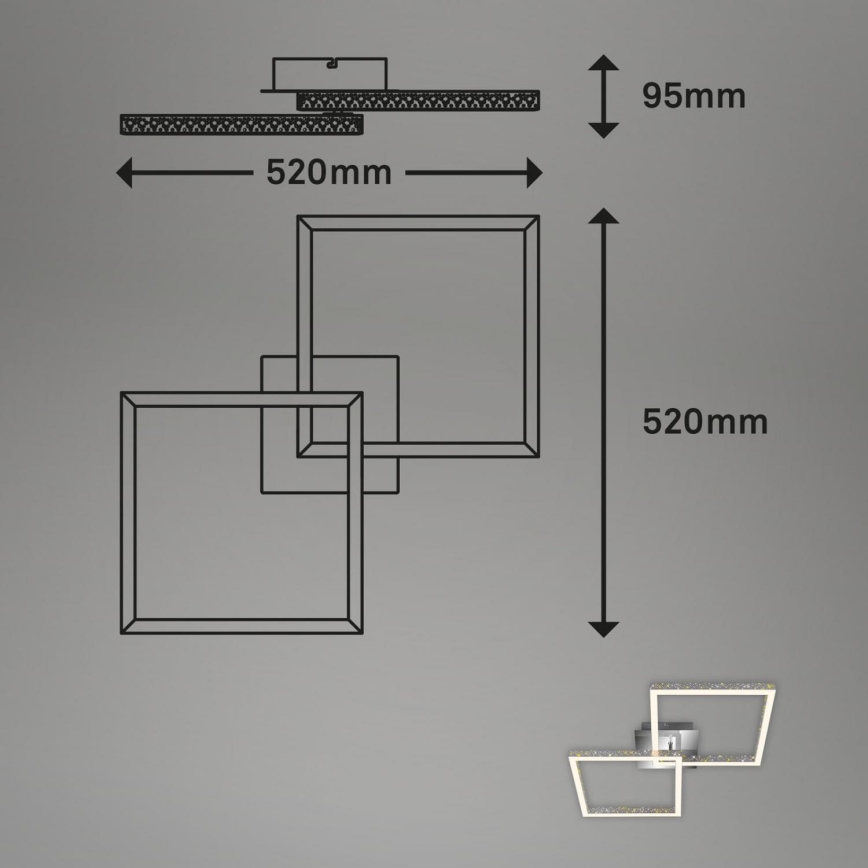 Briloner 3751-019 - LED Hämardatav laevalgusti FRAME LED/20W/230V läikiv kroom