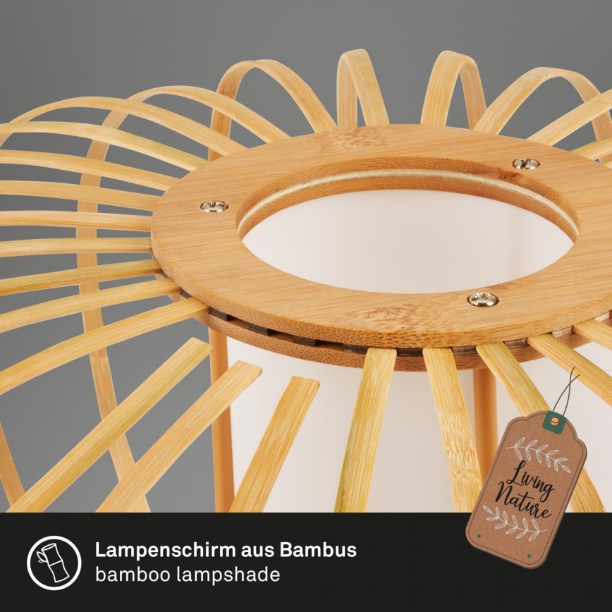 Briloner 3759011 - Laevalgusti 1xE27/10W/230V d. 40 cm bambus