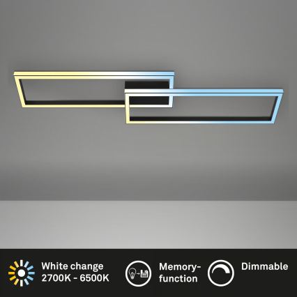 Briloner 3761015 - Hämardatav LED laevalgusti LED/45W/230V 2700-6500K must + kaugjuhtimispult