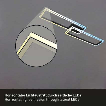 Briloner 3761015 - Hämardatav LED laevalgusti LED/45W/230V 2700-6500K must + kaugjuhtimispult